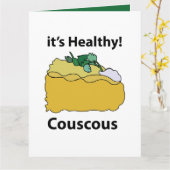 Carte Couscous Grain Aliment Sain (Fleur jaune)