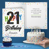 Carte Cousin 21e anniversaire