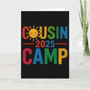 Carte Cousin Camp 2025 Vacances d'Été Rassemblement de F