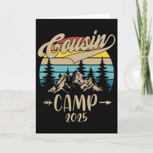 Carte Cousin Camp 2025 Vacances familiales Camping d'été