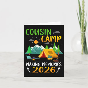 Carte Cousin Camp 2026 Créer des souvenirs Camp d'été