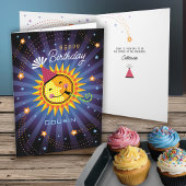 Carte Cousin Celestial Sun Universe Joyeux Anniversaire