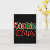 Carte Cousin Claus Christmas Lights Pajama Family Matchi (Fleur jaune)