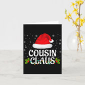 Carte Cousin Claus Christmas Lights Santa Pajama Family (Fleur jaune)