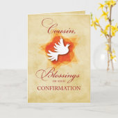 Carte Cousin, Confirmation Félicitations Blessin (Fleur jaune)