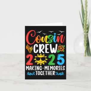 Carte Cousin Crew 2025 Famille de réunion jumelée Va