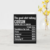 Carte Cousin Crew Informations Nutritionnelles The Good  (Fleur jaune)