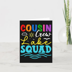 Carte Cousin Crew Lake Squad Famille Vacances Poisson d'
