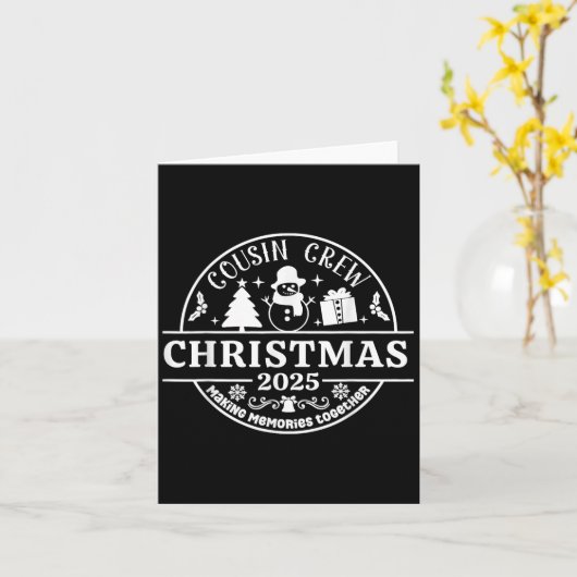 Carte Cousin Crew Noël 2025 Faire des souvenirs ensemble (Fleur jaune)