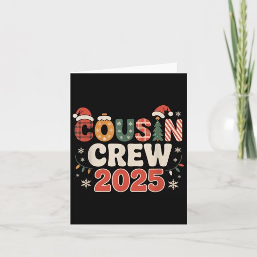 Carte Cousin Crew Noël 2025 Famille Correspondant Noël (Devant)