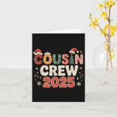 Carte Cousin Crew Noël 2025 Famille Correspondant Noël (Fleur jaune)