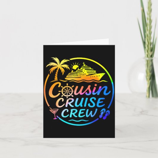 Carte Cousin Cruise Crew Trocal Summer Vacation Matching (Devant)