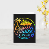 Carte Cousin Cruise Crew Trocal Summer Vacation Matching (Fleur jaune)