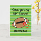Carte Cousin de football Saint Valentin (Fleur jaune)