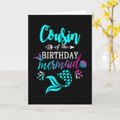 Carte Cousin De La Sirène D'Anniversaire (Fleur jaune)