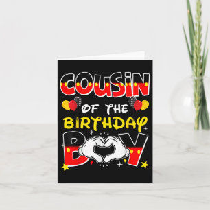 Carte Cousin De L'Anniversaire Garçon Famille Décor Matc