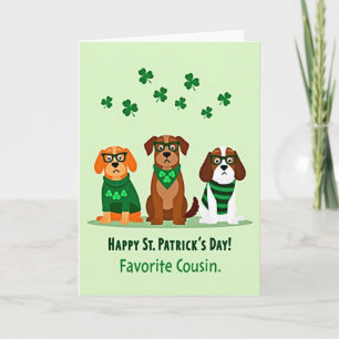 Carte Cousin de St-Patrick pour Chiens