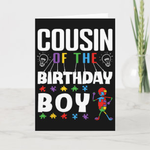 Carte Cousin du garçon qui fête son anniversaire Puzzle