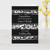 Carte Cousin et sa femme Félicitations pour le mariage (Fleur jaune)