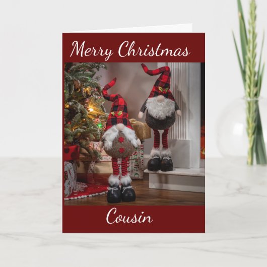 CARTE COUSIN **INCROYABLE** À NOËL (Devant)