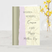 Carte Cousin moderne Bonne fête des mères (Fleur jaune)