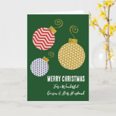 Carte Cousin moderne et son mari Joyeux Noël (Fleur jaune)