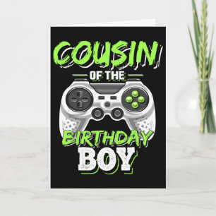 Carte Cousin Of Anniversaire Garçon Matching Vidéo Jeu B