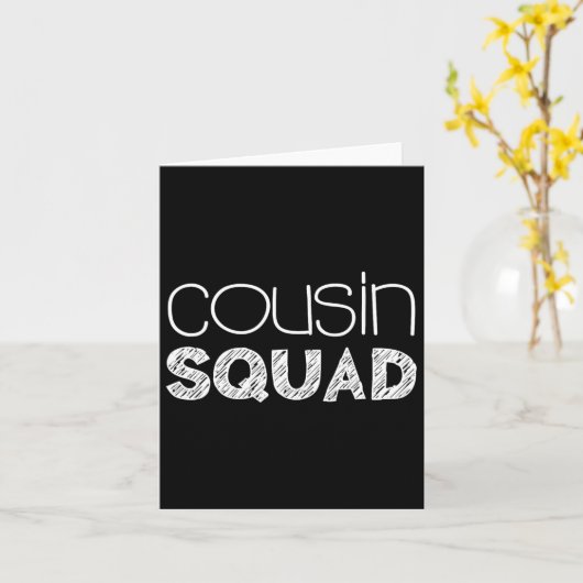 Carte Cousin Squad Adultes Enfants Cousin Offrir  (Fleur jaune)