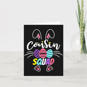 Carte Cousin Squad Lapin de Pâques Famille Assortie Tout