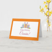 CARTE **COUSIN** VOUS FAITES TOUS LES JOURS UN AMOUR D'A (Fleur jaune)