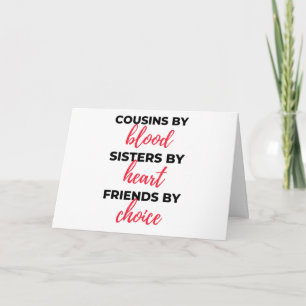 Carte Cousines de sang Sœurs de cœur 2