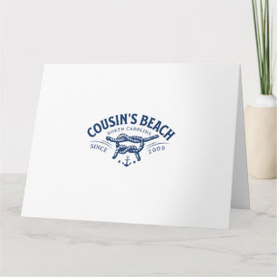 Carte Cousin's Beach NC L'été je suis devenu assez