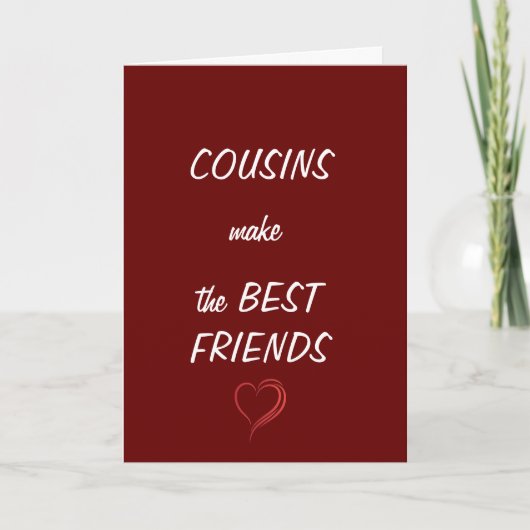CARTE **COUSINS** FAIRE LES "MEILLEURS AMIS" ANNIVERSAIR (Devant)