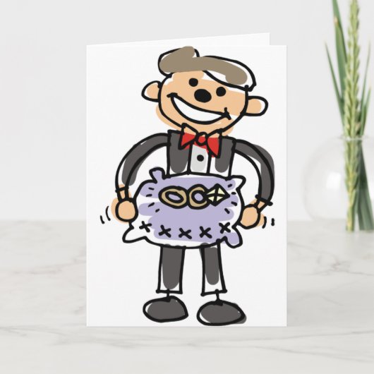 Carte Coussin d'anneaux de mariage de Ringbearer (Devant)