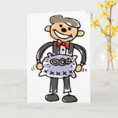 Carte Coussin d'anneaux de mariage de Ringbearer (Fleur jaune)