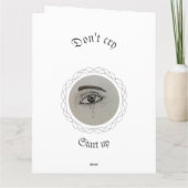 Carte Coussin jetable Œil qui pleure (Dos)