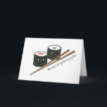 Carte Coute Kawaii, personnages de sushi Anniversaire du<br><div class="desc">Une belle carte à offrir à votre être cher.</div>