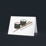Carte Coute Kawaii, personnages de sushi Anniversaire du<br><div class="desc">Une belle carte à offrir à votre être cher.</div>