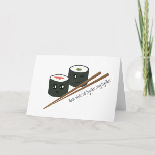 Carte Coute Kawaii, personnages de sushi Anniversaire du