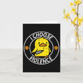 Carte Couteau de canard je choisis humour drôle sarcasme (Fleur jaune)