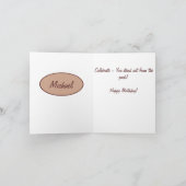 Carte Coutume bronzage Brown de joyeux anniversaire de (Intérieur)