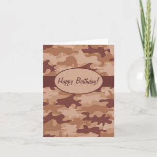 Carte Coutume bronzage Brown de joyeux anniversaire de