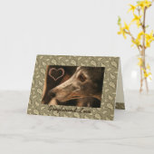 Carte Coutume d'amour de Paisley de lévrier (Fleur jaune)