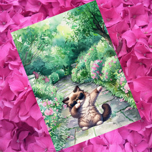 Carte Coutume Danser Ragdoll Chat Anniversaire