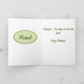 Carte Coutume de joyeux anniversaire de camouflage de (Intérieur)