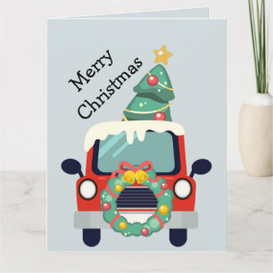 Carte Coutume de Noël à l'intérieur d'un véhicule automo