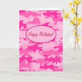 Carte Coutume rose fuchsia de joyeux anniversaire de (Fleur jaune)