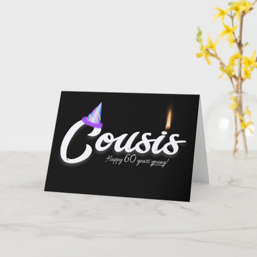 Carte couture (Fleur jaune)