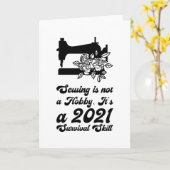 Carte Couture - (Fleur jaune)