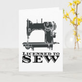 Carte Couture - Autorisée À Coudre (Fleur jaune)